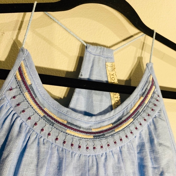 Gorgeous Embroidered Baby Blue Flowy Top***Small - Picture 12 of 14